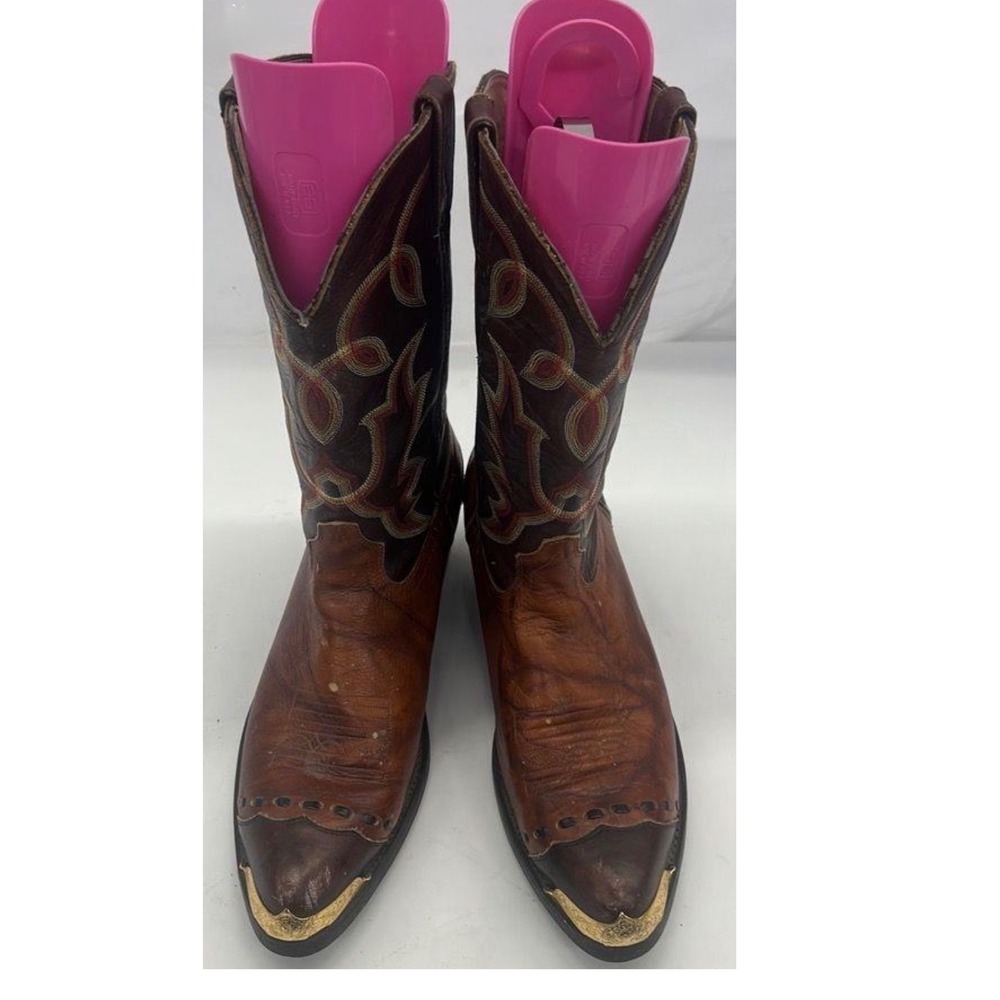 Durango TR785 Mens Brown Leather Western Cowboy Boots Size 12 EE Pointed Toe